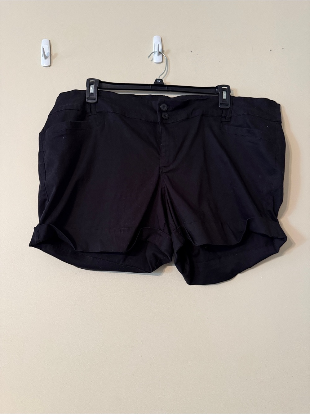 torrid Black High-Waist Button-Front Shorts